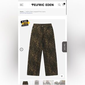 Aelfric Eden Leopard Print Jeans